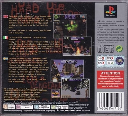 Die Hard Trilogy Platinum - PS1 (B Grade) (Genbrug)